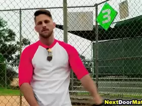 Hot baseball players fuck bareback
