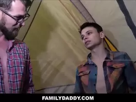 Teen Boy Stepson Camping Trip Fuck With Stepdad  - Austin Xanders, Alex Killian
