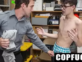 Thief Twink Dominated By Kinky Mall Cop