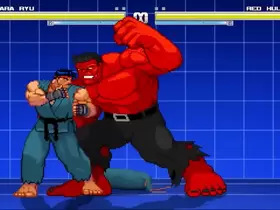 MUGEN Ryu fucks Hulk and Red hulk